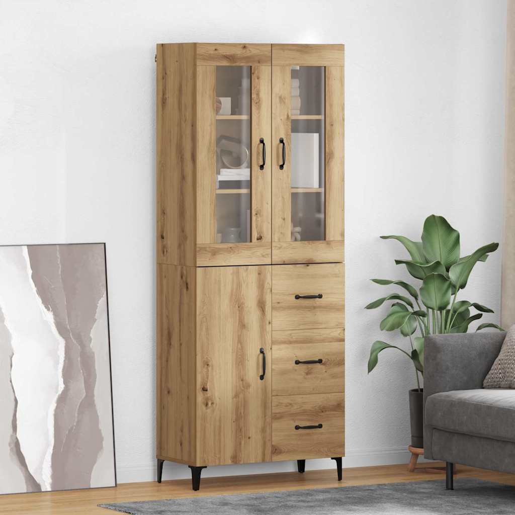 JUNG Vida Highboard Artisan-Eiche 69,5 x 34 x 180 cm Holzwerkstoff