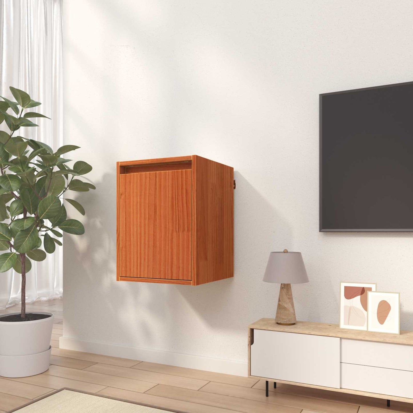 JUNG Vida Wandschrank Wandmontiert 2 pcs Wachsbraun 30 x 30 x 40 cm
