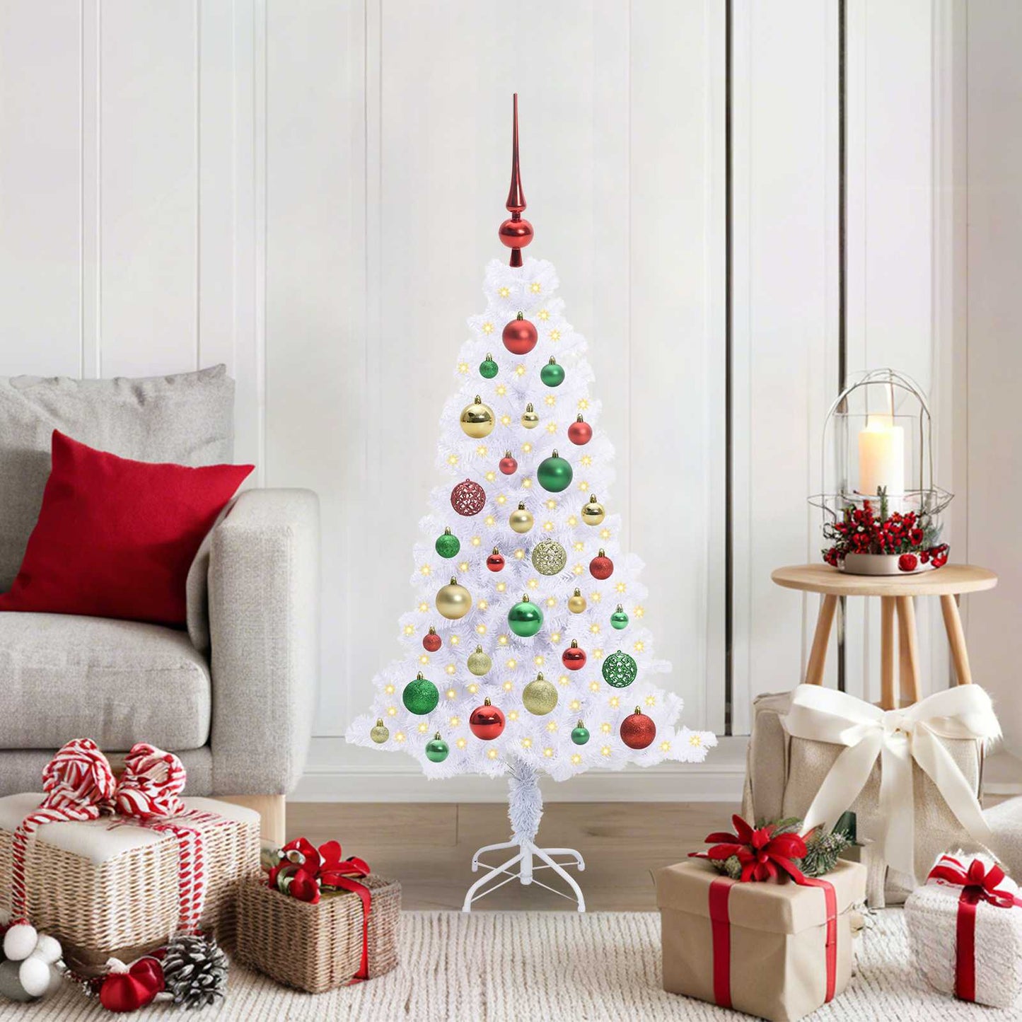 JUNG Vida Künstlicher Weihnachtsbaum Weiß 120 cm PVC und Stahl