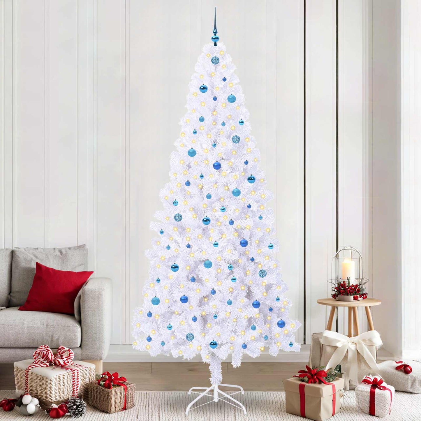 JUNG Vida Künstlicher Weihnachtsbaum Weiß 240 cm PVC und Stahl