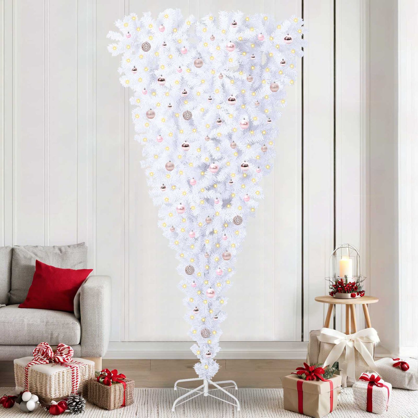 JUNG Vida Künstlicher Weihnachtsbaum Weiß 240 cm PVC und Stahl