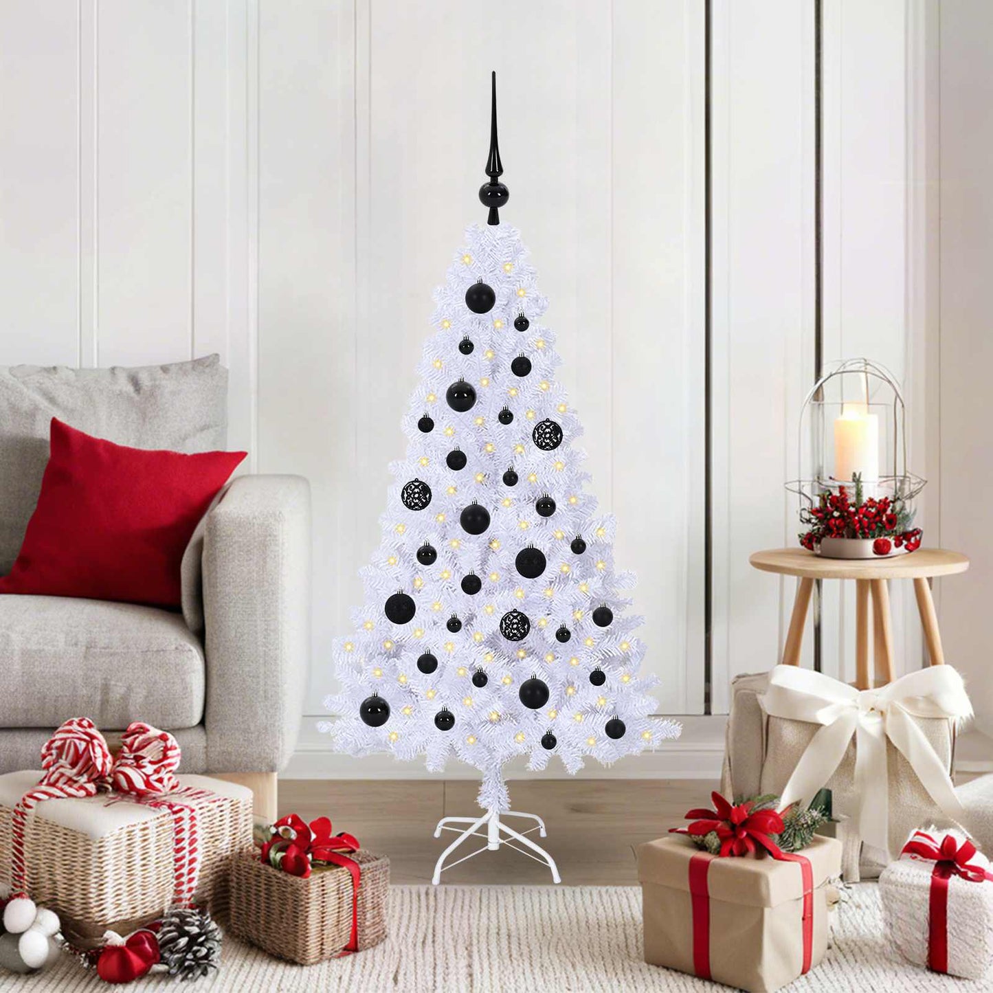 JUNG Vida Künstlicher Weihnachtsbaum Weiß 120 cm PVC und Stahl