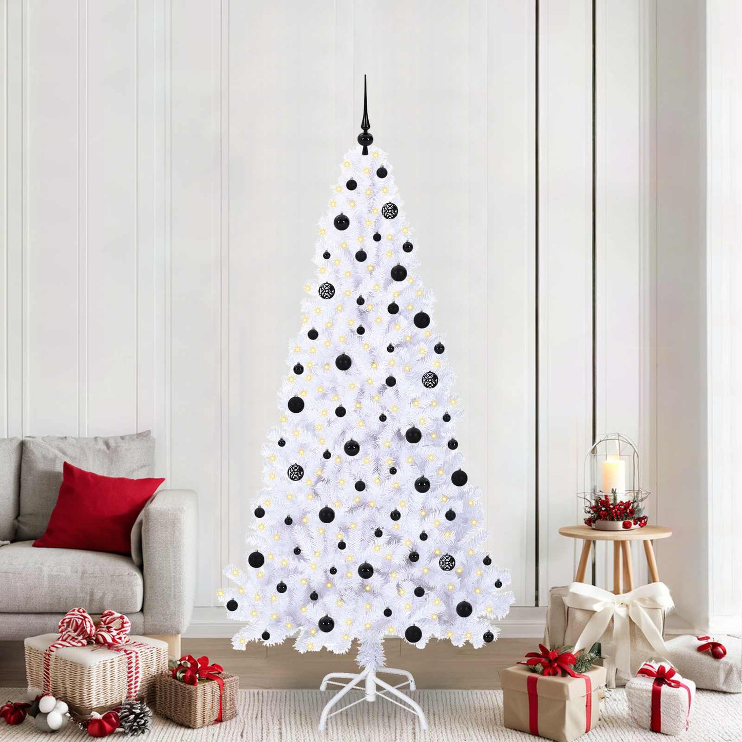 JUNG Vida Künstlicher Weihnachtsbaum Weiß 210 cm PVC und Stahl