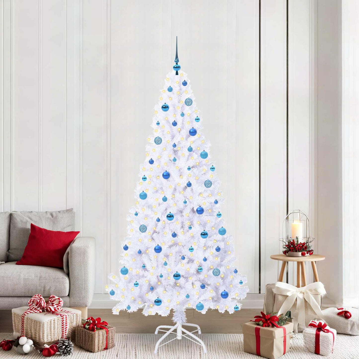 JUNG Vida Künstlicher Weihnachtsbaum Weiß 210 cm PVC und Stahl