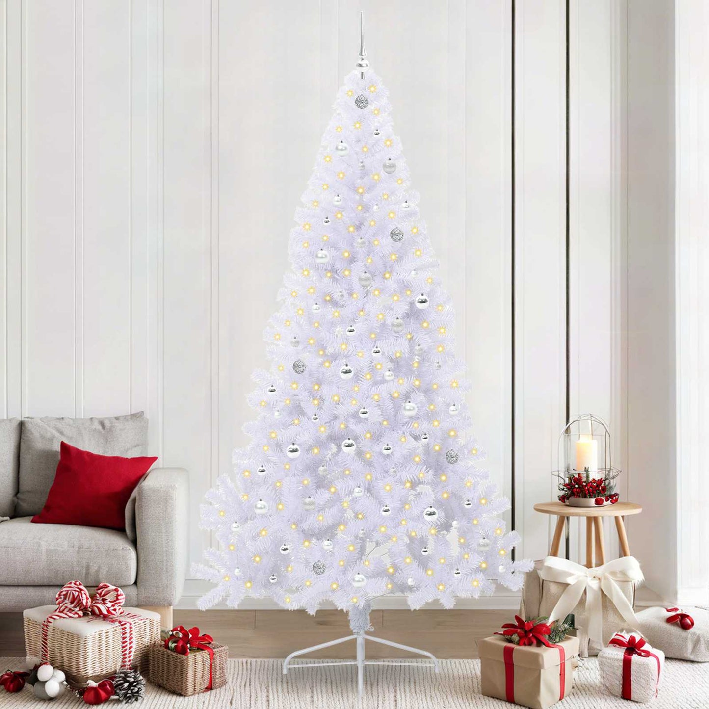 JUNG Vida Künstlicher Weihnachtsbaum Weiß 240 cm PVC und Stahl