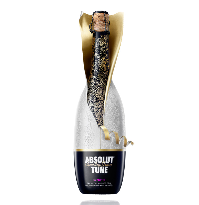 Absolut Tune Wodka-Sekt-Fusion 750ml – Premium Schaumgetränk mit schwedischem Absolut Vodka & neuseeländischem Sauvignon Blanc, 14% vol., limitierte Sonderedition in Champagnerflasche – Limited Edition
