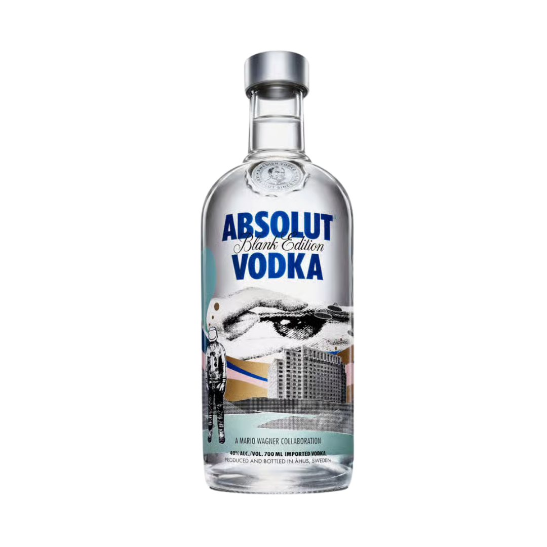 Absolut Blank 1 Wagner Vodka 700ml Limited Edition 2012 – Designflasche von Mario Wagner inspiriert vom Weltraum – Künstlerische Absolut Blank Global Edition mit Wodka – Sammlerstück aus Glas