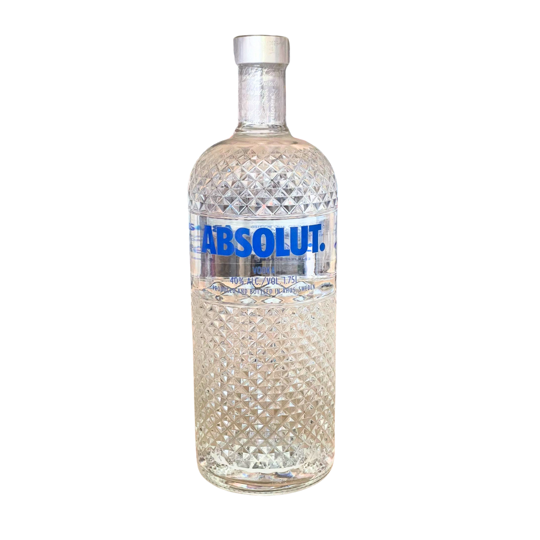 Absolut Vodka 1,75L Glimmer - Limited Edition 2010 – Facettierte Kristallflasche mit klassischem Schraubverschluss – Wodka mit 40 % Vol. aus Schweden für Sammler, Geschenk & Bar