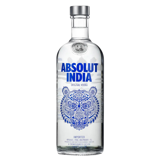 Absolut India Vodka V2 1L Limited Edition 2018 – Künstlerflasche von Ajay Boga mit Tiger-Motiv – Hochwertiger reiner Wodka im exklusiven Design – Sammlerstück mit Kultstatus