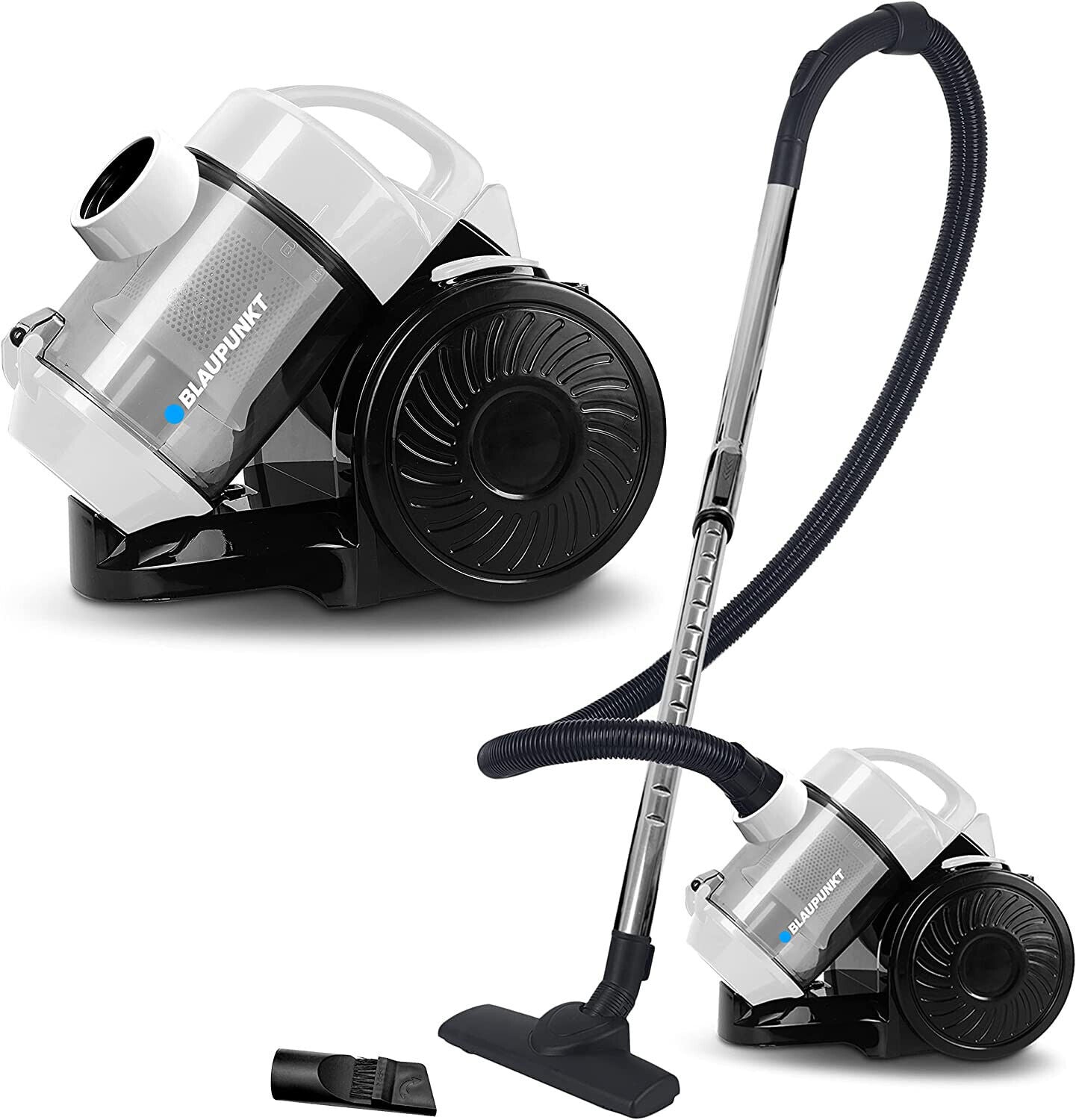 Blaupunkt MEN789 Beutelloser Zyklon-Staubsauger, 800W, 2L Fassungsvermögen, leise, umweltfreundlich, HEPA Filter, für Teppich und Hartböden, kompaktes Design, hohe Flexibilität, ergonomisch, praktisch