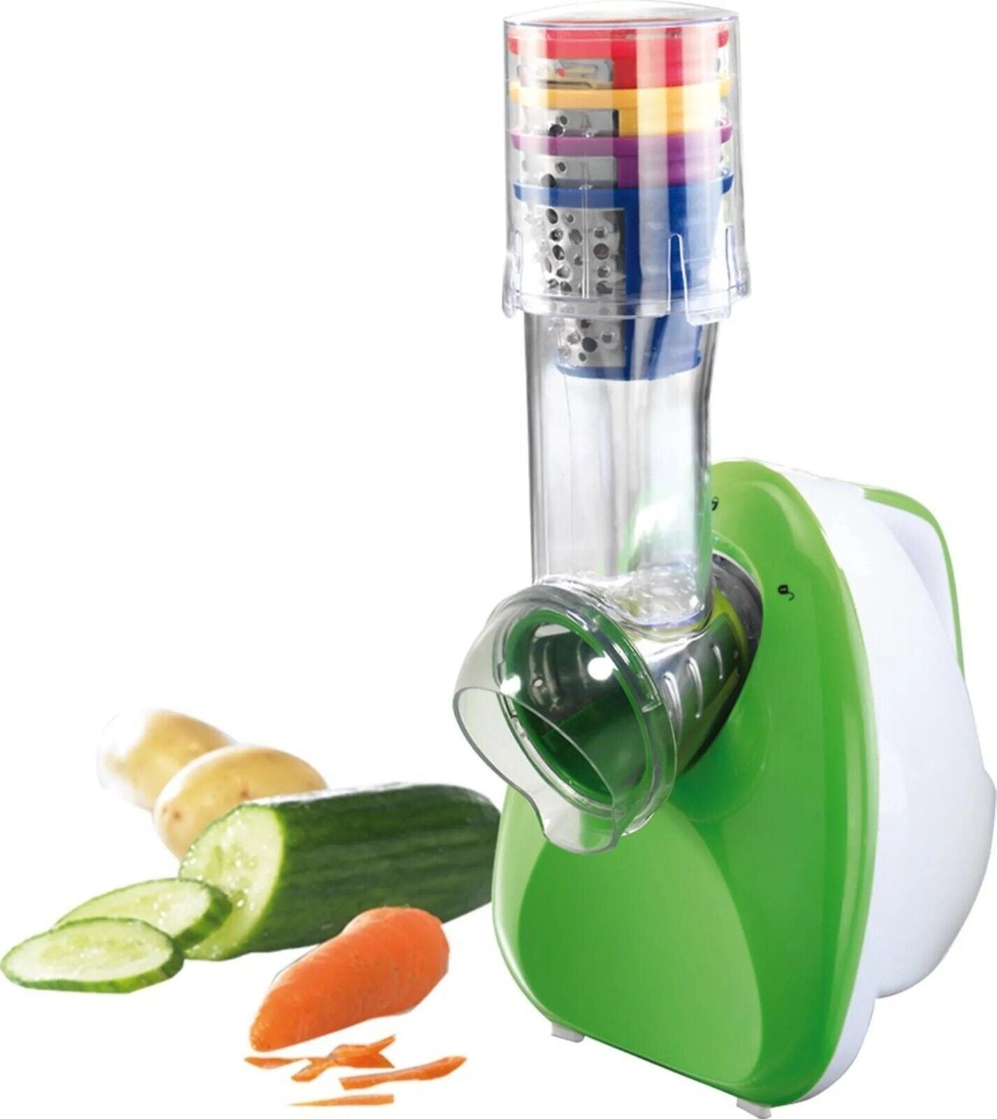 Blaupunkt VS-150 Wiederaufladbarer Elektrischer Gemüseschneider – 150 W, Kabellose Nutzung, Edelstahlklingen, Für Gemüse, Obst, Käse, Nüsse, Schneiden, Reiben, Raspeln, Flexible Küche, Leicht zu reinigen