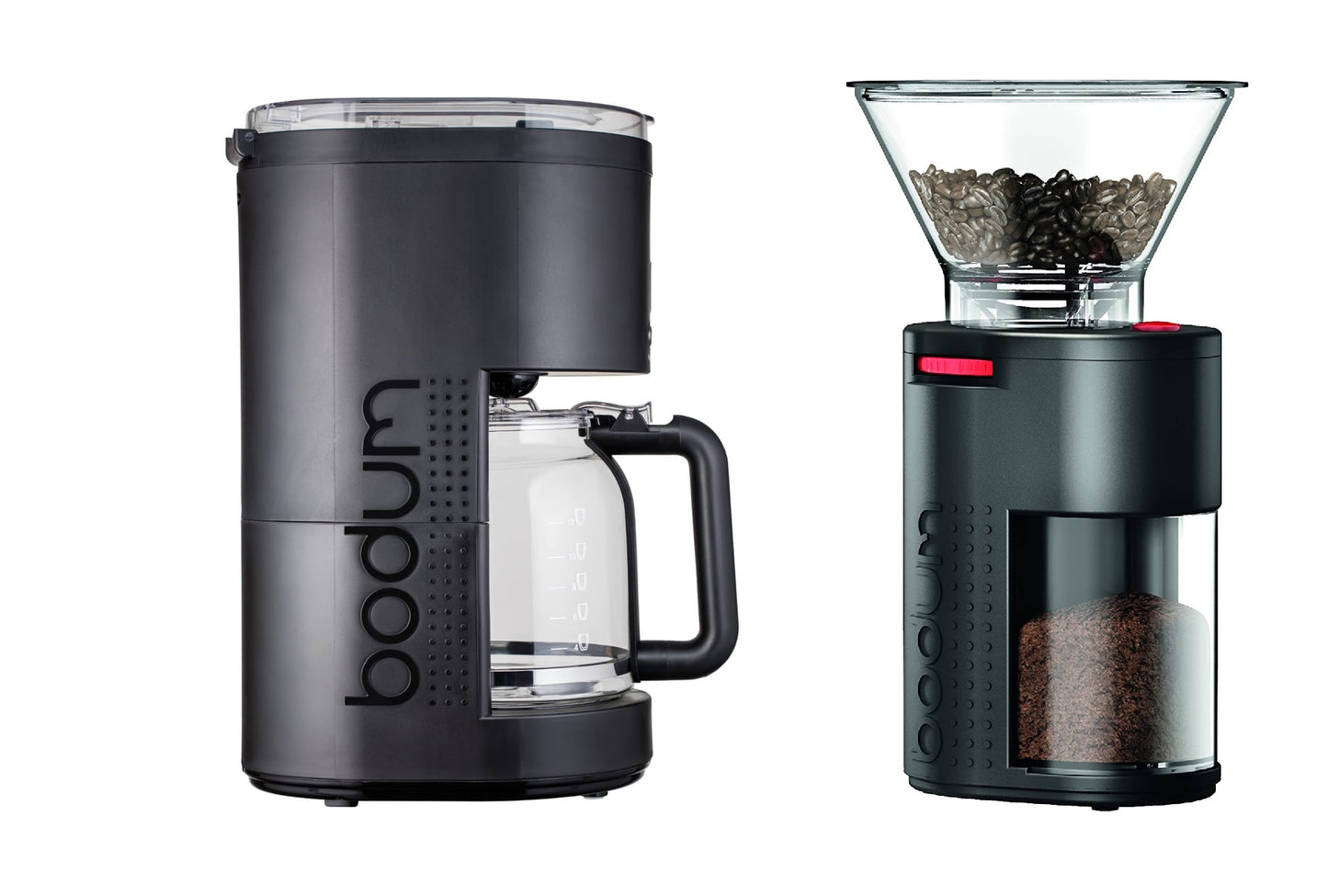 Bodum Bistro Elektrische Kaffeemühle Edelstahl, Schwarz, 160W, 220g Kaffeebohnen, 12 Mahleinstellungen, leise Gratklingen, herausnehmbarer Auffangbehälter, perfekte Aromaerhaltung ( 11750-01 )