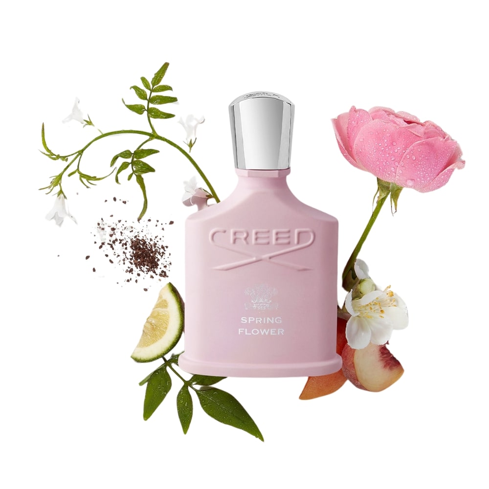 Creed Spring Flower 30ml Eau de Parfum, frischer, floraler Duft, Aprikose, Pfirsich, Jasmin, Rose, Moschus, weibliche Energie, exklusiv, langanhaltend, Frühlingsduft, Luxusparfum für Damen, ideal für den Frühling