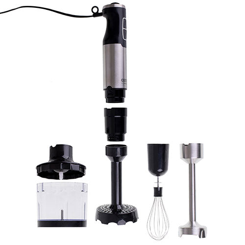 Jung Camry CR4623 Edelstahl Stabmixer 1600W Multifunktion Mixer Set, Stabmixer, Zerkleinerer, Schneebesen, Kartoffelstampfer, Würfelschneider, Edelstahl Zubehör, Hochleistungsmixer, Kompakt und Praktisch