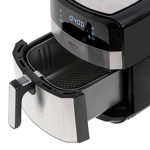 Jung Camry CR6311 Heißluftfritteuse XXL, 5L, 2500W, Multifunktionsfritteuse mit 9 Programmen, Fettfreie Zubereitung, 80-200°C, LED-Touchscreen, Abnehmbarer Korb, Timer, Cool-Touch-Griff für gesunde Küche