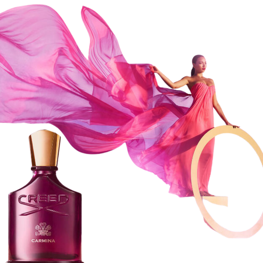 Creed Carmina Damen Eau de Parfum 75 ml – Blumiger Holzig-Moschus Duft, Luxuriöses Nischenparfum für Frauen mit Schwarzkirsche, Rose de Mai und Kaschmirholz – Exklusives EdP Spray