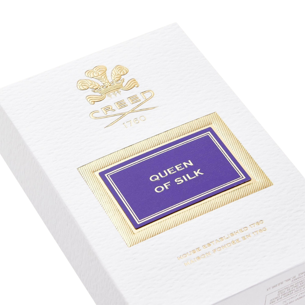 Creed Queen of Silk Eau de Parfum 75ml, orientalisch-florales Damenparfum mit Safran, Osmanthus, Tuberose, Vanille und Oud, edler Seideninspiration, luxuriöser Duftflakon in Purpur, elegant und sinnlich