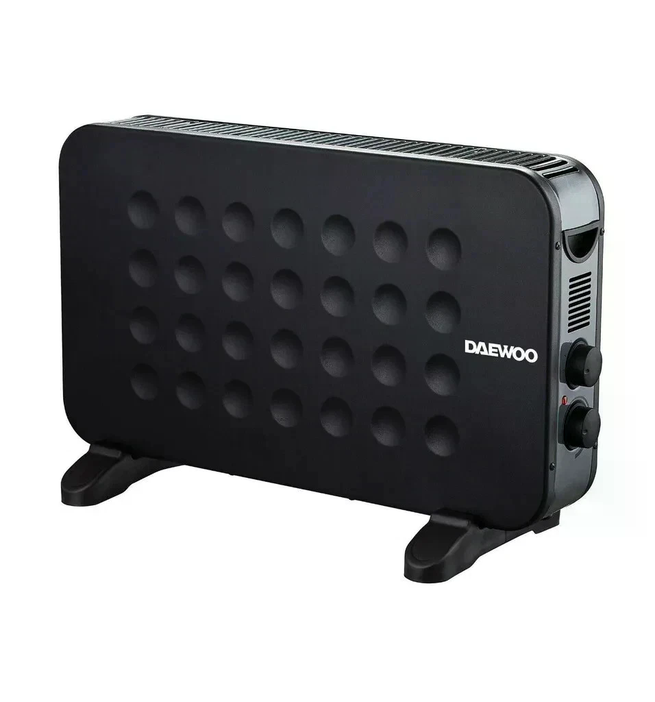 Daewoo DHS-3317C Konvektor 2000W, 3 Heizstufen, Thermostat, Überhitzungsschutz und Kippschutz, mobiler Heizkörper mit Tragegriff, energiesparend, leise, kompakt, flexibel für Innenräume bis 30 m²