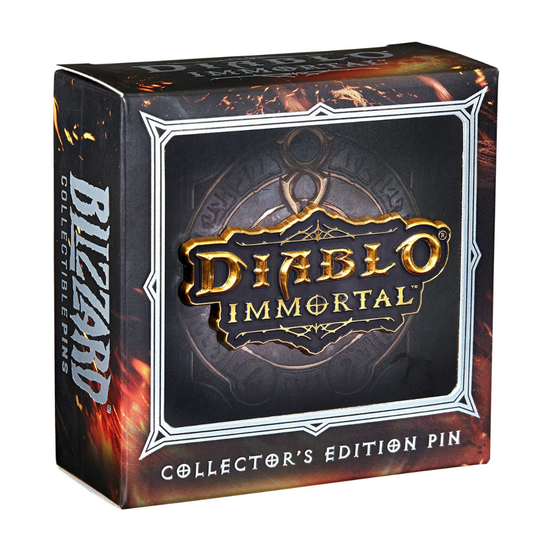 Diablo Immortal Collector's Edition Emaille-Metallpin – Blizzard Sammlerstück – Limited Fanartikel mit Verpackung – Dämonisches Design – Gothic Gaming Pin – Hochwertige Collector’s Box