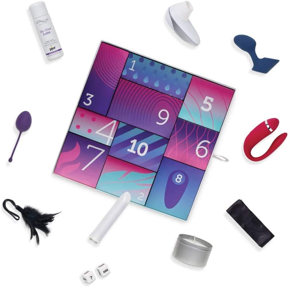 Womanizer Starlet We-Vibe Discover Box 10-in-1 Set Paare Paarvibrator Druckwellen Klitorisstimulation Analplug Liebeskugeln Massagekerzen Augenbinde Gleitgel Feder Spielzeug hochwertig