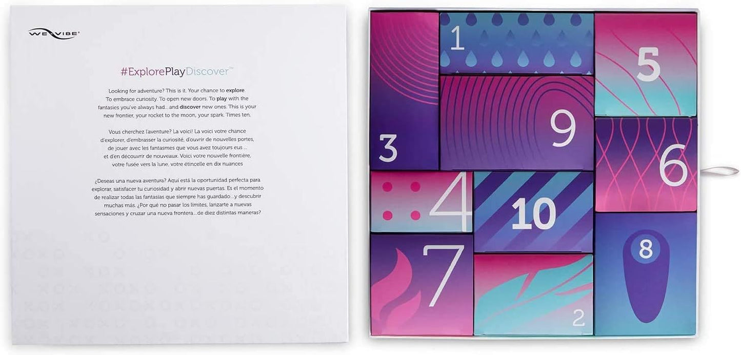 Womanizer Starlet We-Vibe Discover Box 10-in-1 Set Paare Paarvibrator Druckwellen Klitorisstimulation Analplug Liebeskugeln Massagekerzen Augenbinde Gleitgel Feder Spielzeug hochwertig