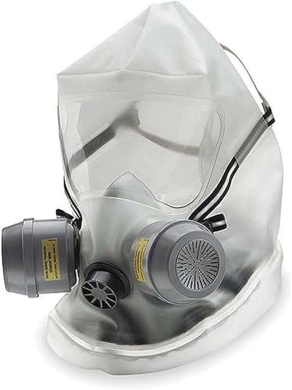 CBRN Notfall-Atemschutzhaube mit Dual-Filter – North Emergency Escape Hood mit versiegelter Verpackung & Tragetasche – Chemischer, Biologischer, Radiologischer & Nuklearer Schutz für Erwachsene