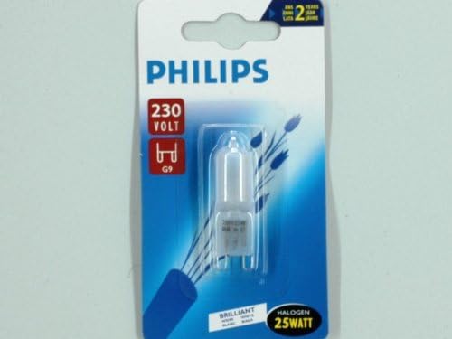 Philips G9 Halogen Stiftsockellampe 25W 230V klar dimmbar Brilliant Halogenlampe Leuchtmittel Glühbirne warmweiß 2800K G9 Sockel Halogen Lichtlampe 2000h Lebensdauer