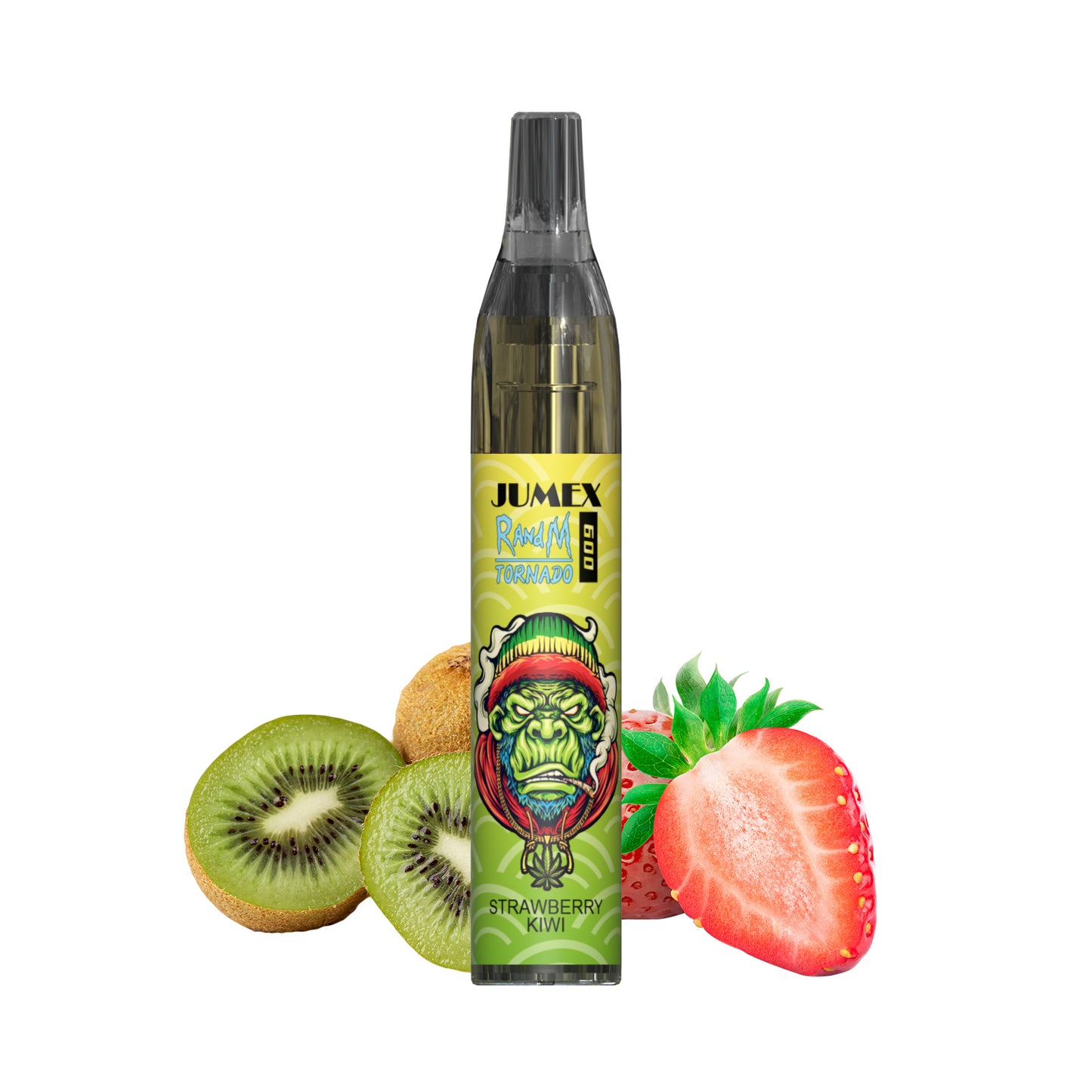 JUNG Jumex 600 Strawberry Kiwi Vape Nikotinfrei Einweg 600 Züge, Erdbeer Kiwi Aroma, Fruchtiges Dampfen, LED Farbanzeige, Kindersicherung, Einweg E-Zigarette, Drahtspule Heizkern, kein Nachfüllen erforderlich