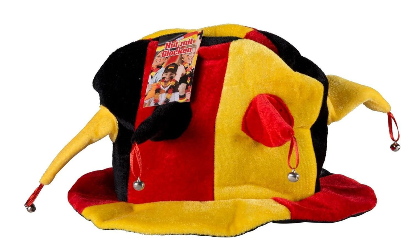 JUNG Deutschland Fan Filzhut mit Glocke Schwarz Rot Gold EM 2024 Filzhut Fußball Fanartikel Damen Herren Fan Hut Klanghut Fanpaket Fanbekleidung Hut mit Deutschlandfarben Trötenhut Stadionhut