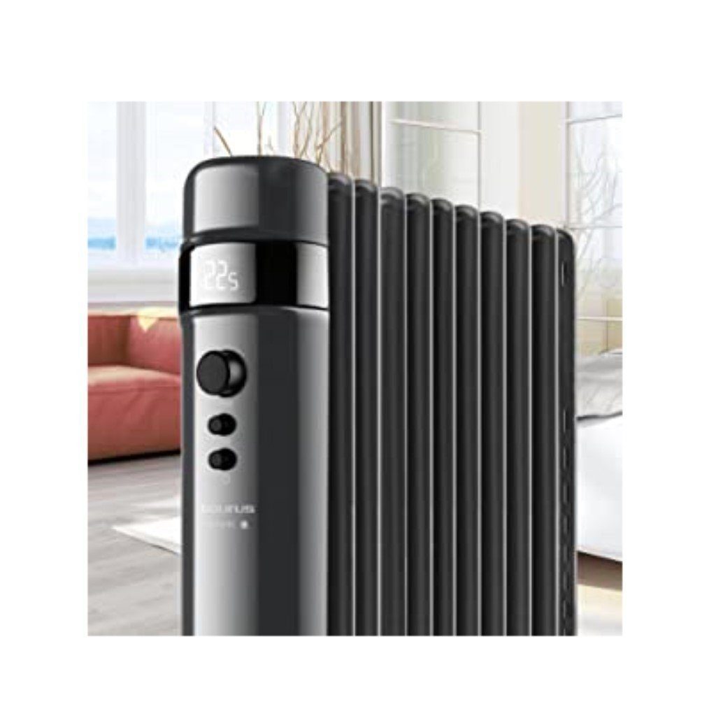 JUNG Ölradiator TAURUS AG15, 1500W Heizleistung, 7 Heizlamellen, mobile Elektroheizung mit 3 Heizstufen, Thermostat, Überhitzungsschutz, ideal für Räume bis 25m², energiesparend, geräuschlos