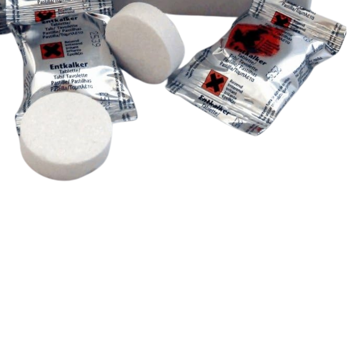 REM 100x Entkalkungstabletten 15g – Leistungsstarker Entkalker für Kaffeemaschinen, Kaffeevollautomaten & Padmaschinen – Biologisch abbaubar, phosphatfrei, universell kompatibel, hygienisch & sicher