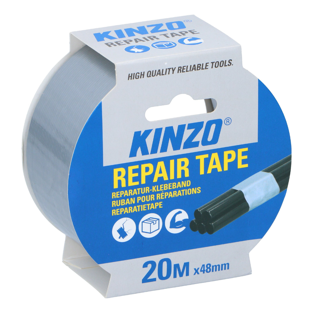 KINZO Reparatur Klebeband Silber 20m Wasserdichtes Stark Vielseitig Langlebig Robust Für Reparaturen Haushalt Handwerk Camping Auto Werkzeug