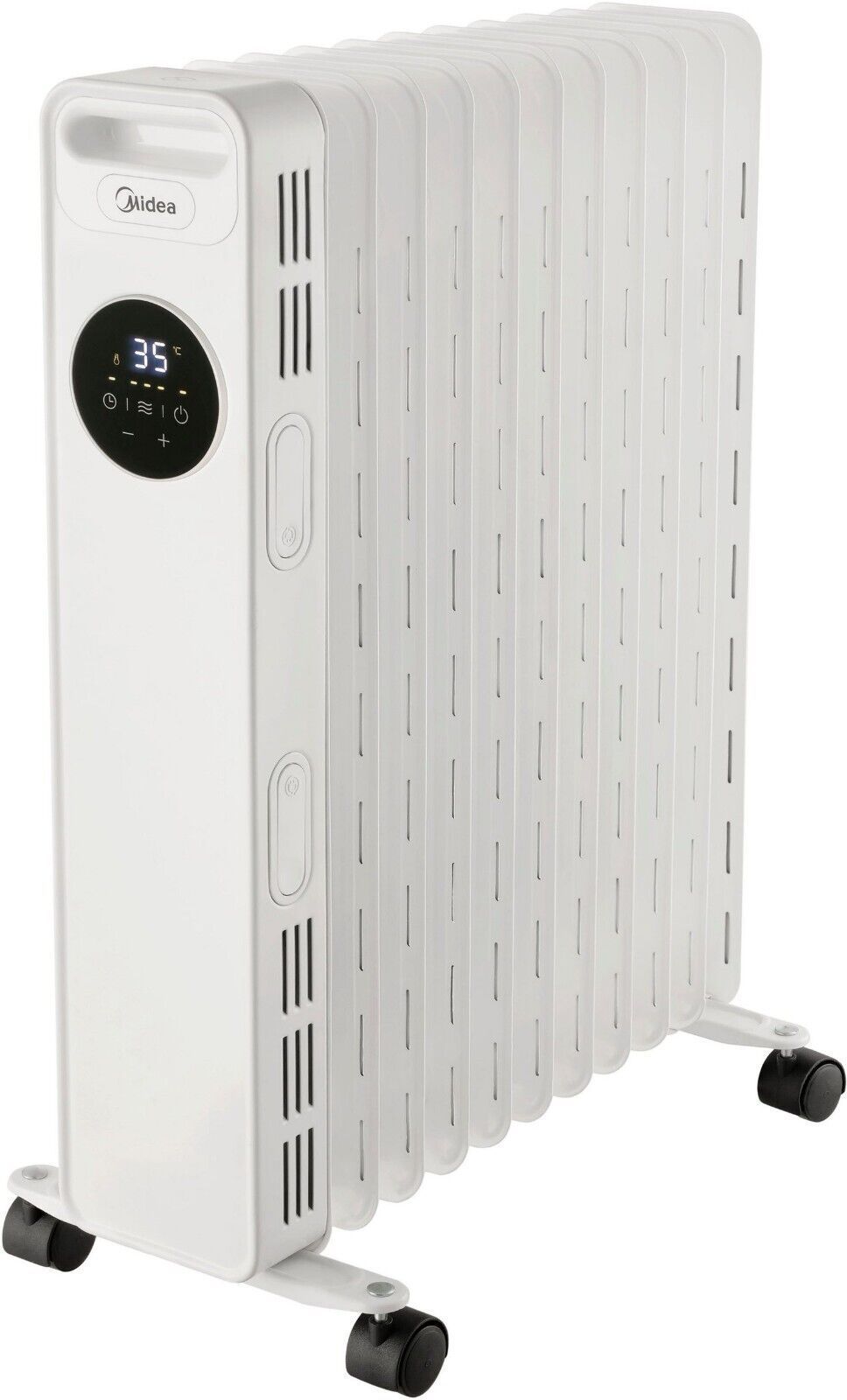 Midea Mobiler Ölradiator NY2009-20MRE 2000W Elektroheizung, 9 Heizrippen, Energieeffizient, Konvektion, Freistehend, Rollen, Tragegriff, Einstellbares Thermostat, Kippsicherung, Überhitzungsschutz, Metallgehäuse