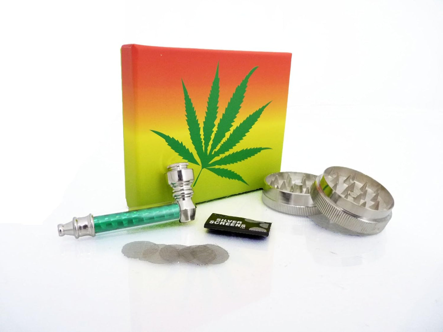 N&B SMOKER SET Marley Non Plus Ultra 2.0, Pfeife, Magnet Grinder, Siebe, sofort einsatzbereit, hochwertige Pfeife, Kräuterzerkleinerer, effizientes Set für Raucher, Filter, Kräuterfilter, für Raucherbedarf