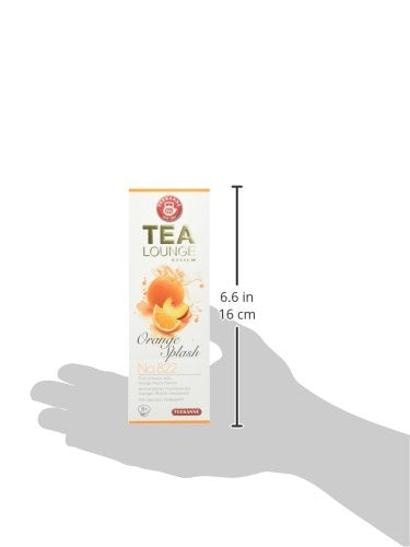 TEEKANNE TEALOUNGE Früchtetee Kapseln Orange Splash No. 822 – Aromatisierter Kapseltee mit Orangensaftkonzentrat & Pfirsich – 6er Pack 8 Kapseln – Vegan, Glutenfrei, Fruchttee Kapselsystem