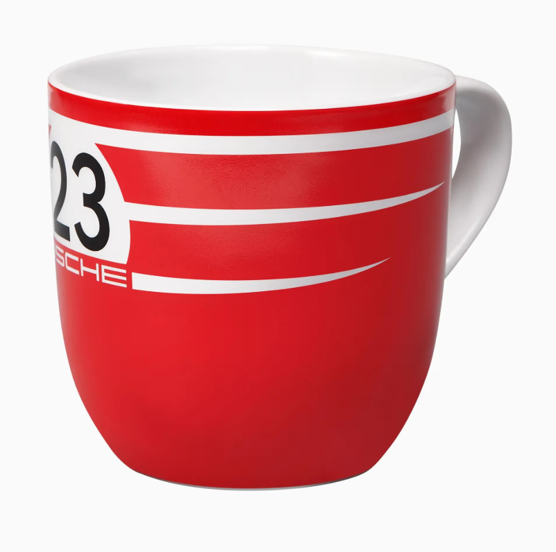 Porsche 917 Salzburg Collector's Cup No. 3, Limitierte Porzellan-Sammeltasse, Rot mit Startnummer 23, 500ml Fassungsvermögen Kaffeetasse, Kaffeebecher, Tasse, Becher, Sammlertasse