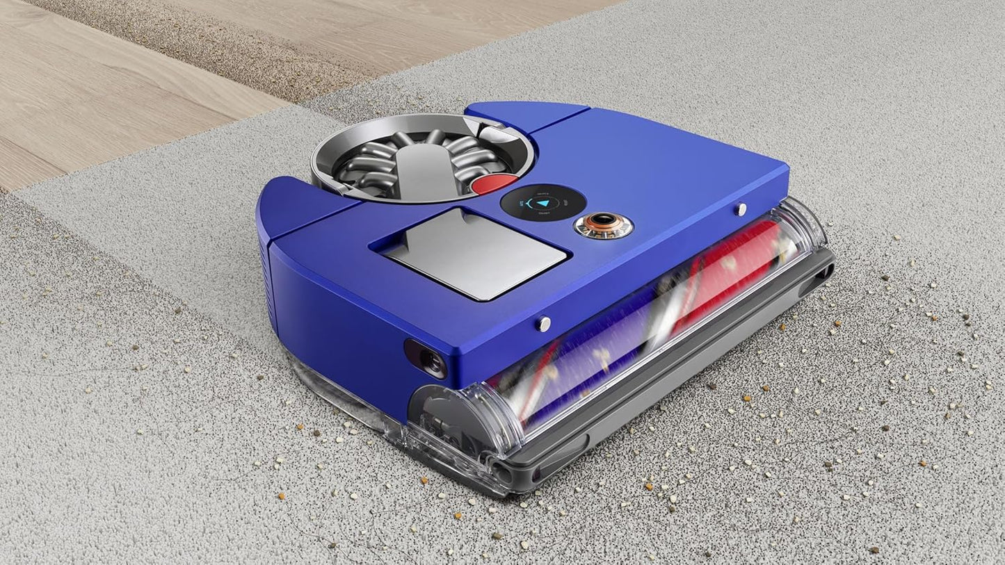 Dyson 360 Vis Nav™ Saugroboter mit Hyperdymium™ Motor, Zyklonsaugkraft, 360° Kamera, Tierhaarentfernung, App- und Sprachsteuerung, Teppich- und Hartbodenreinigung, kabellos, beutellos