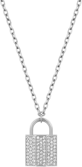 Swarovski Damenkette mit Anhänger 5120620, 50 cm, Rhodiniert, Kristallkette mit Transparentem Stein, Eleganter Halsschmuck aus Metalllegierung mit Hummer-Verschluss