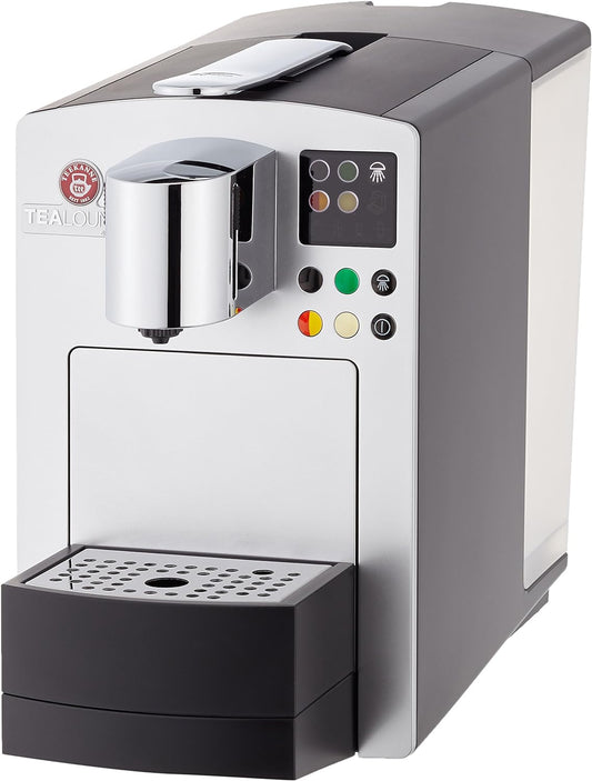 TEEKANNE TEALOUNGE System 7171 Edelstahl Teemaschine Professional 7 Tassen 1450W 3,5L Tank Wasserfilter Automatikfunktion Kapselmaschine für Teegenuss in Büro Empfang Hotel Großküche