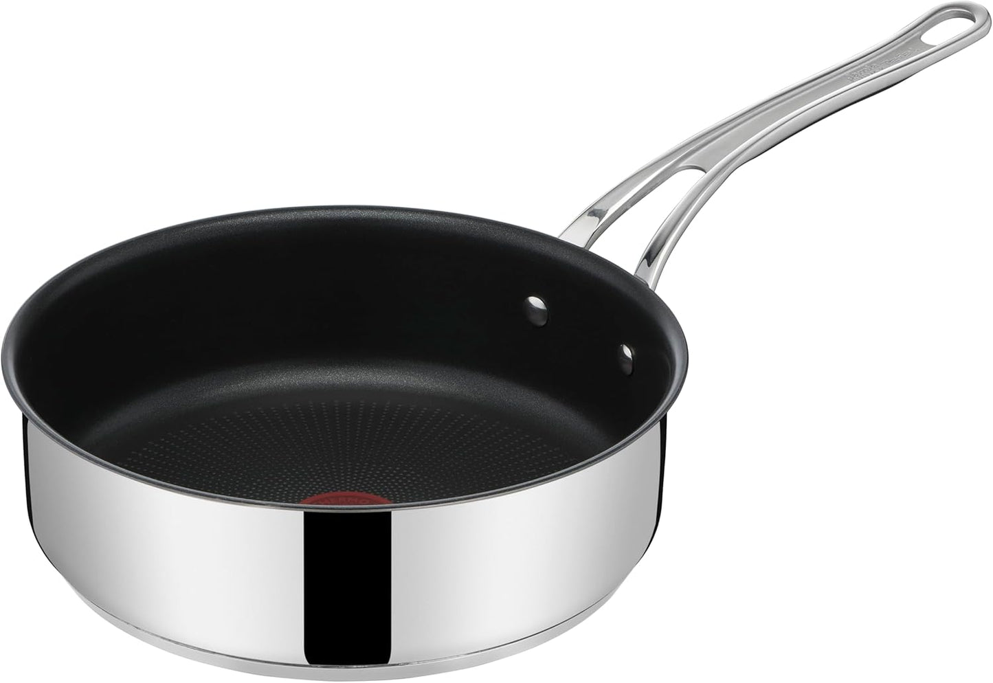 Tefal E3063234 Jamie Oliver Cook's Classics Schmorpfanne 24 cm, Titanverstärkte Antihaftversiegelung, Thermo-Signal™, Induktionsgeeignet, Ofenfest bis 210°C, Edelstahlgriff mit Silikoneinlage, Deckel aus Edelstahl