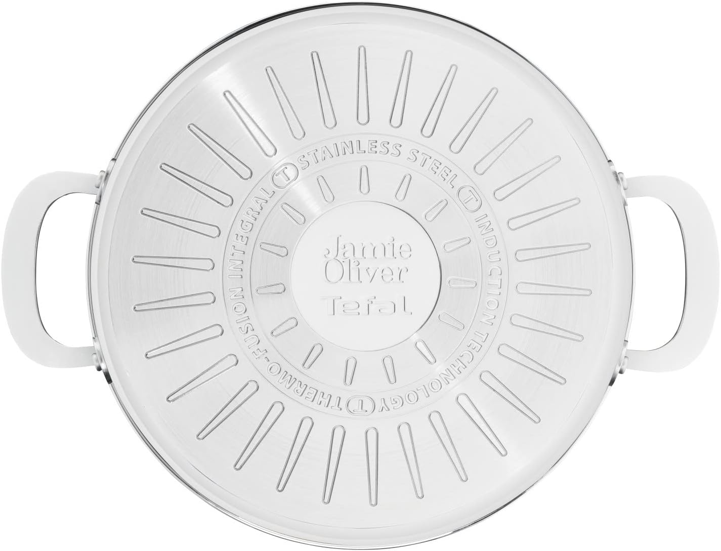 Tefal E30 Jamie Oliver Set 20 Servierpfanne 25 cm Induktion 2 tlg, Edelstahl Antihaft, ThermoSpot, Spülmaschinenfest, Hitzebeständig bis 260°C, Induktionsherd geeignet, 2 Seitengriffe, Glasdecke