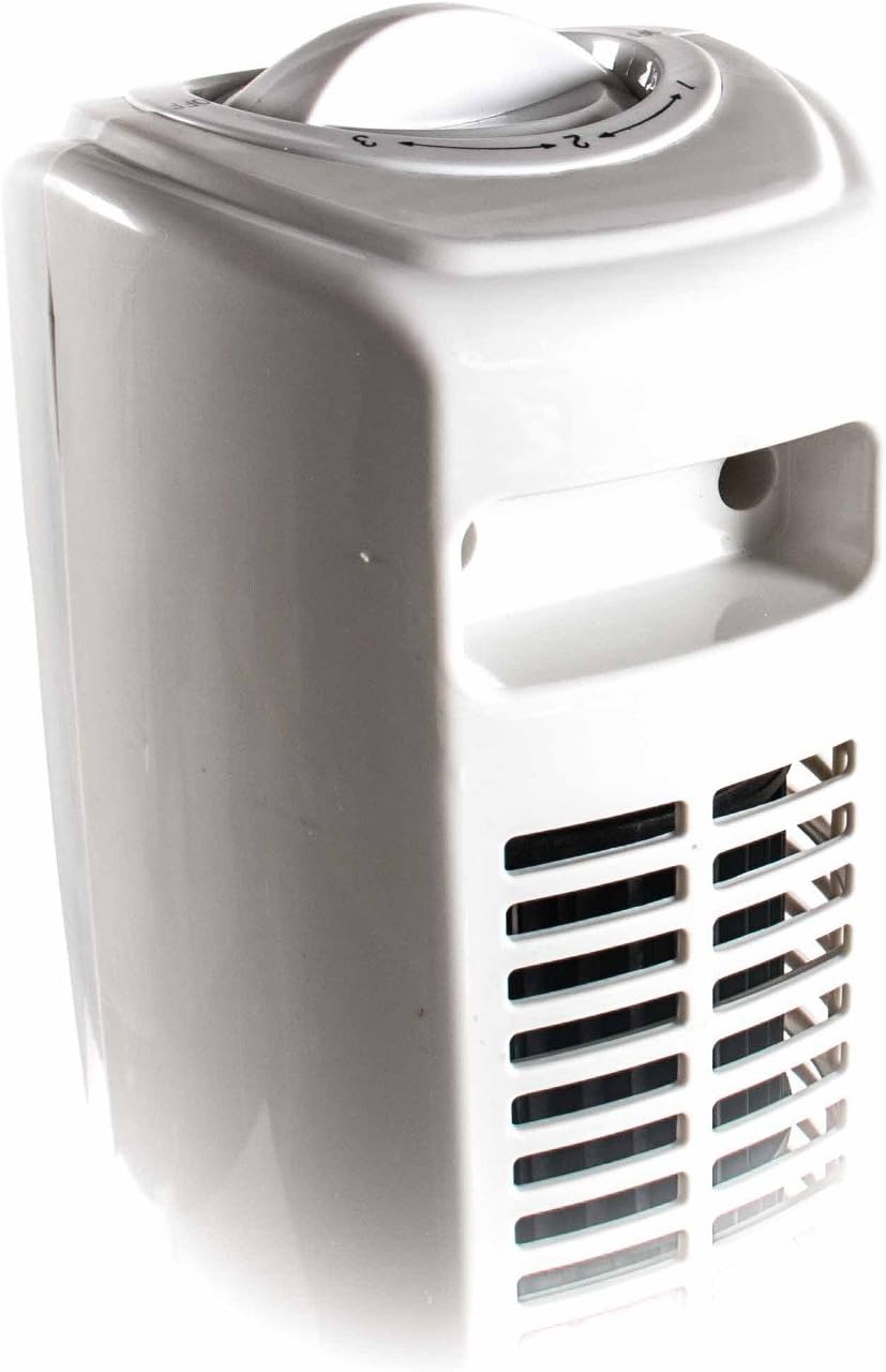 Commodoor Interior Turmventilator – Leiser Turmventilator mit 3 Stufen 77cm Höhe, Säulenventilator für Innenräume, platzsparender Standventilator mit Oszillation, energiesparend, weiß, leistungsstark für Wohnzimmer & Büro