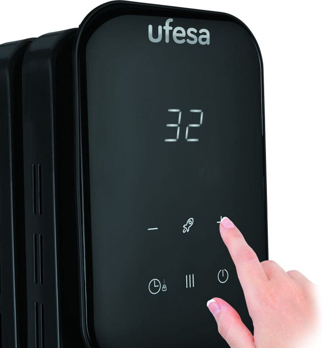 Ufesa RD2000D Öl-Radiator 2000W, Öl Heizgerät, 9 Heizelemente, Konvektionsheizung, Rollfüße, Thermostat, Überhitzungsschutz, Kippschutz, mobile Heizung für Räume bis 25 m², energiesparend, sicher, effizient