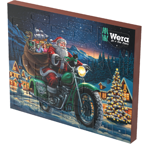 Wera Werkzeug Adventskalender 2025 – Schraubwerkstatt - 28 hochwertigen Werkzeugen Set, 15 Schraubendrehern, Männer und Herren Kalender ( Wert 200€ )
