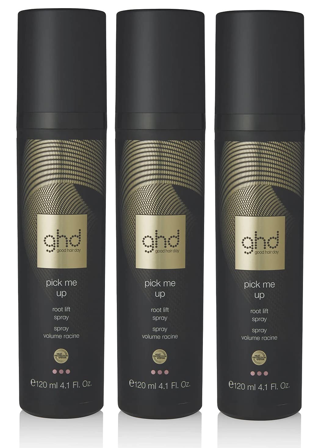 GHD Root Lift Ansatz Spray 3er Set 100 ml voluminöses Haar, starker Halt, Hitzeschutz, unparfümiertes Styling Aerosol für trockene Haare, professionelle Haarpflege, voluminöse Ansatzverstärkung, langlebiges Volumen