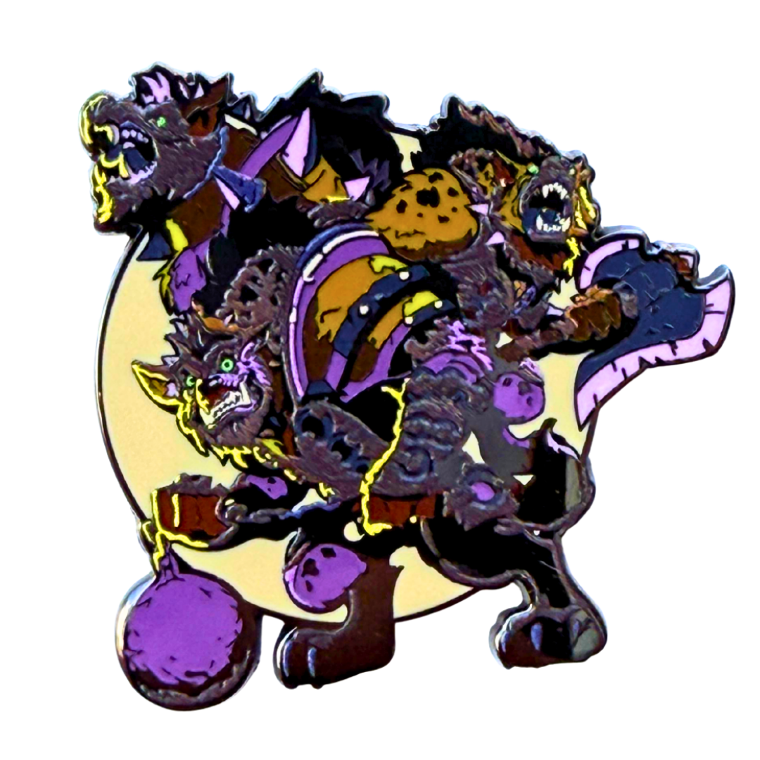 World of Warcraft Three Hogger Moon Emaille Pin – Hochwertiger Metall Anstecker – Offizieller WoW Sammlerpin – Blizzard Fanartikel mit kultigem Meme‑Design