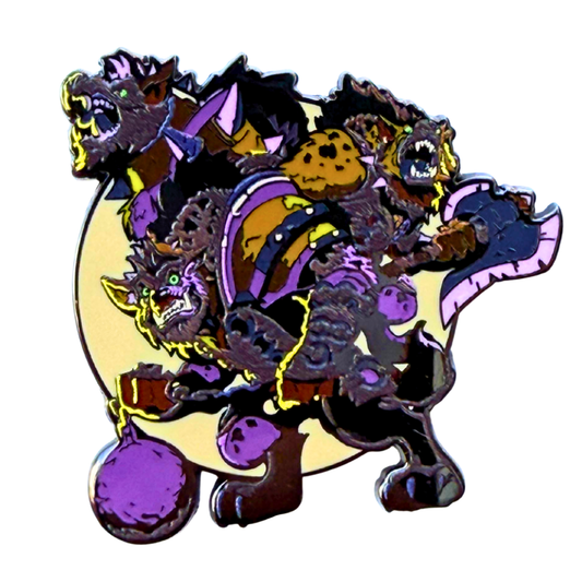 World of Warcraft Three Hogger Moon Emaille Pin – Hochwertiger Metall Anstecker – Offizieller WoW Sammlerpin – Blizzard Fanartikel mit kultigem Meme‑Design