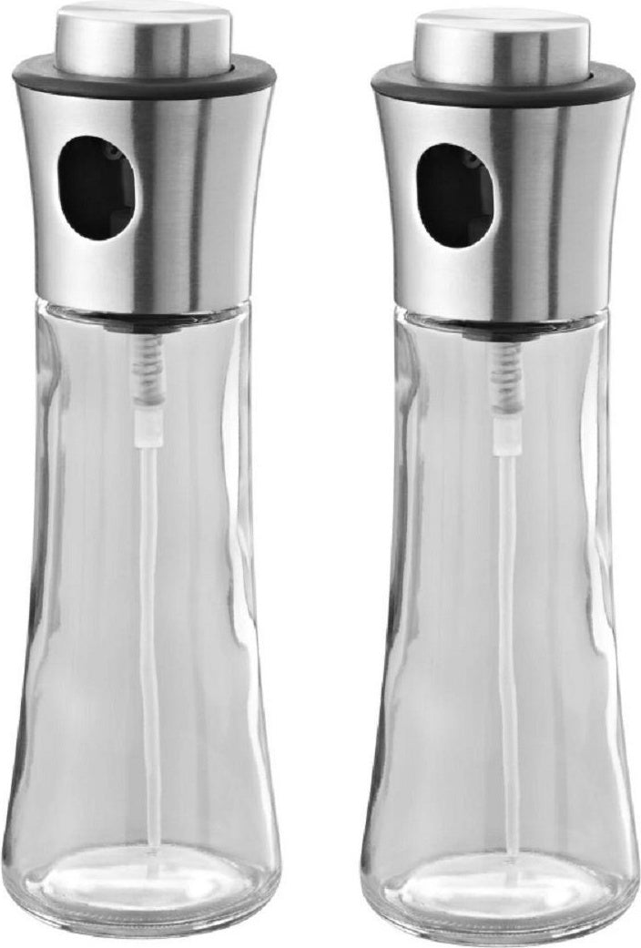 ZWILLING J.A. HENCKELS 2er Set Öl- und Essigsprüher, 200 ml, Glas und rostfreier Edelstahl, präzise Dosierung für Salate, Marinaden, Grillgerichte, langlebig, elegantes Design, spülmaschinengeeignet