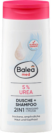 Balea med Duschgel 2in1 Dusche + Shampoo 5 % Urea, 300 ml