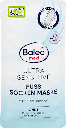 Balea med Fußmaske Socken Ultra Sensitive, (1 Paar), 1 St